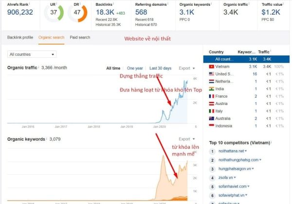 Hiệu qảu lên top bền vững khi mua backlink tay